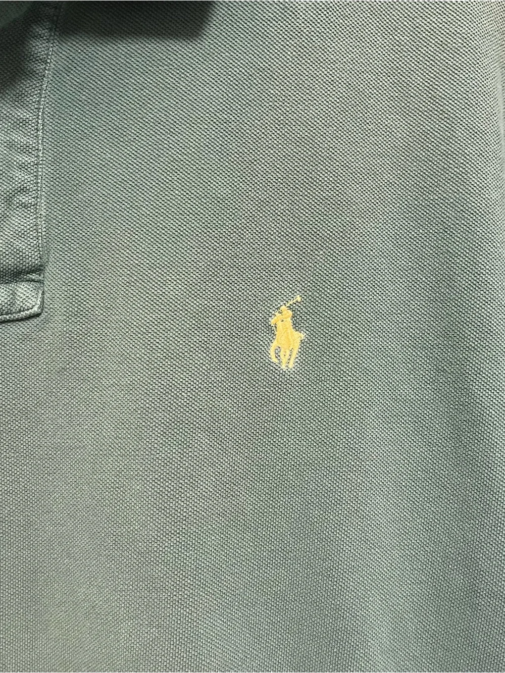 Ralph Lauren Men’s Olive Green Polo with Yellow Pony